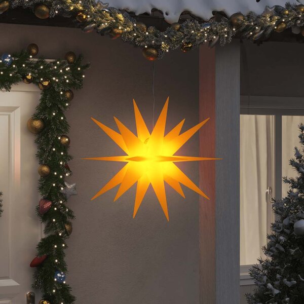 VidaXL Svítící vánoční hvězda s LED skládací [356195] Barva: Červená, Velikost: 57 cm