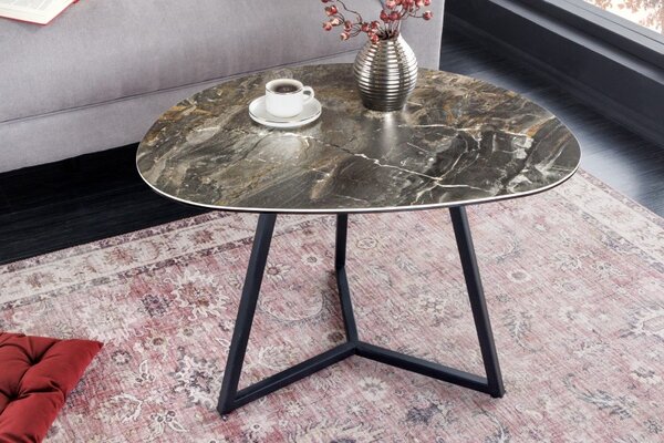 Konferenční stolek Marvelous 70 cm taupe keramický mramor/ 42143