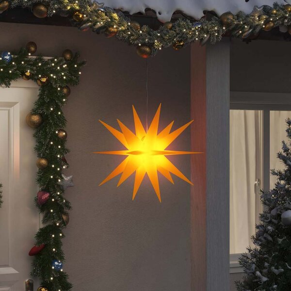 VidaXL Svítící vánoční hvězda s LED skládací [356195] Barva: Červená, Velikost: 57 cm