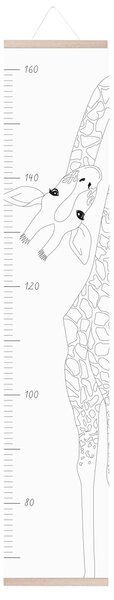 Nástěnný dětský metr Giraffe