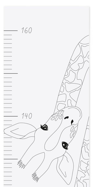 Nástěnný dětský metr Giraffe