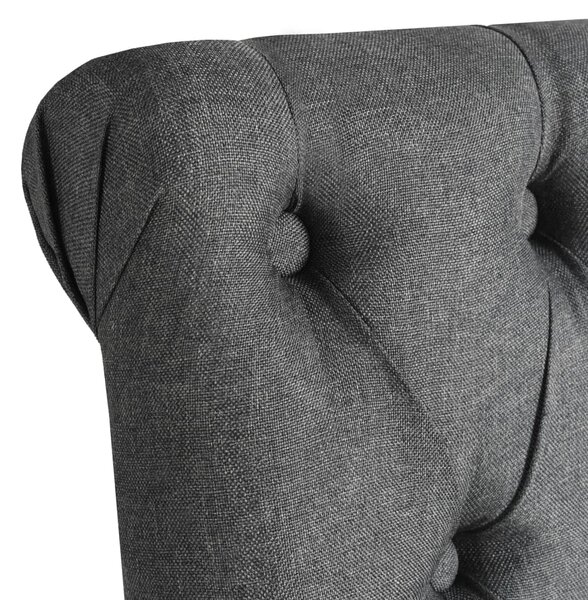 Jídelní židle 4 ks tmavě šedé textil 245515