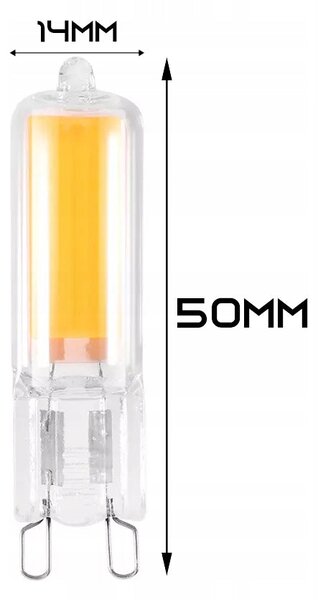Bílá LED žárovka G9 3 W, 330 lm – studená bílá, úhel 180°