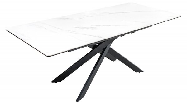 Jídelní stůl ALPINE WHITE 160-200 CM keramika rozkládací Nábytek | Jídelní prostory | Jídelní stoly | Rozkládací