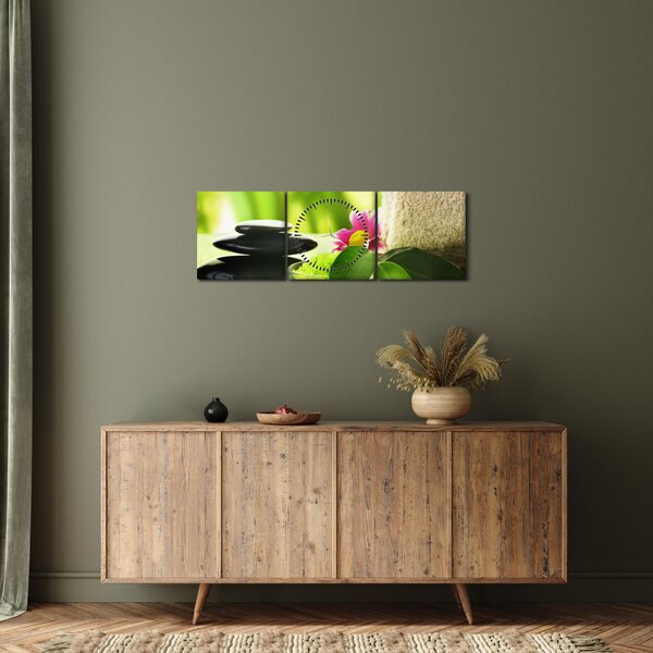 Obraz masážních pomůcek (s hodinami) (90x30 cm)