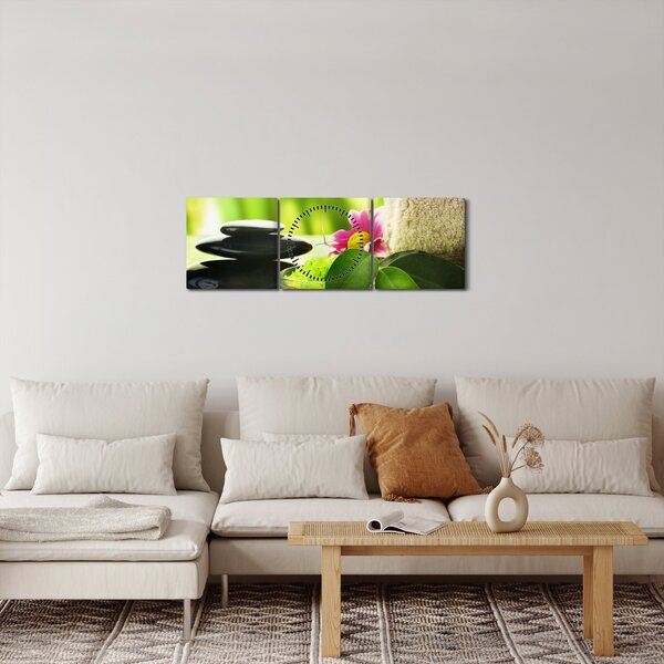 Obraz masážních pomůcek (s hodinami) (90x30 cm)