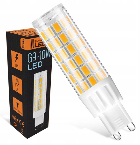 Bílá LED žárovka G9 10 W, 900 lm, 3000 K – teplá bílá