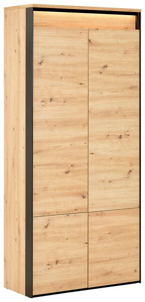 SKŘÍŇ NA ŠANONY, černá, dub artisan, 91/199/42 cm Hom`in - Regály na šanony