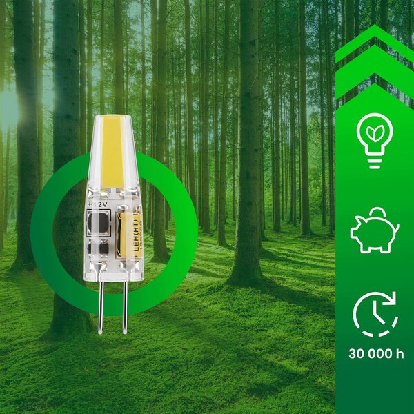 LED žárovka G4 12 V, 3 W, 300 lm, 3000 K – teplá bílá, IP20