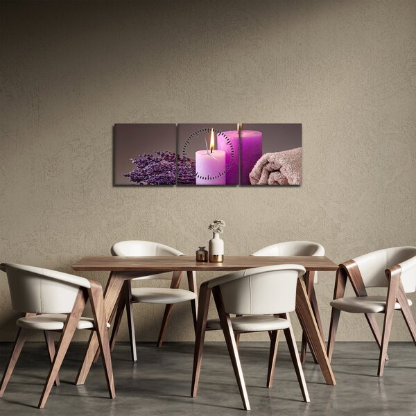 Obraz spa věcí (s hodinami) (90x30 cm)