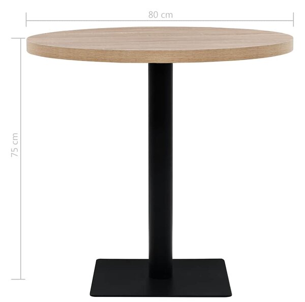 Bistro stůl MDF a ocel kulatý 80 x 75 cm 245613