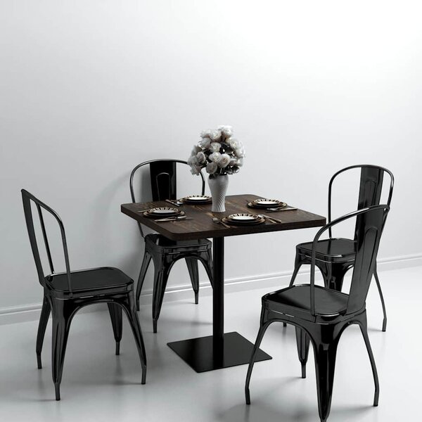 Bistro stůl MDF a ocel čtvercový 80 x 80 x 75 cm 245611