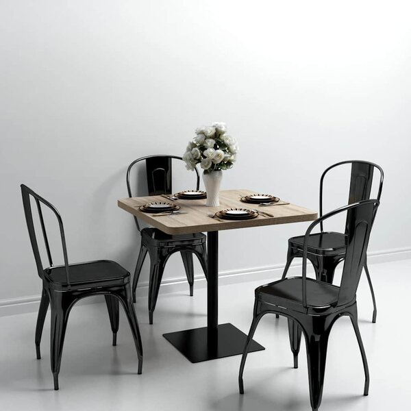 Bistro stolek MDF a ocel čtvercový 80 x 80 x 75 cm 245614
