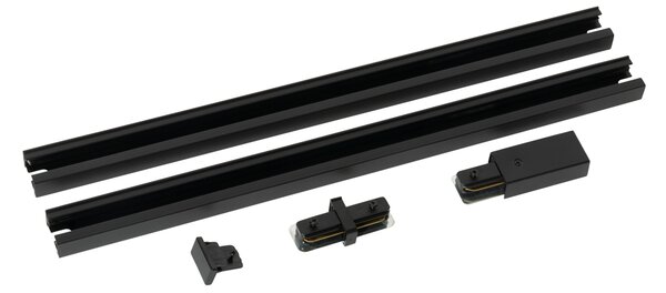 Moderní 1-fázový kolejnicový systém černý 50 cm sada 2 - Iconic