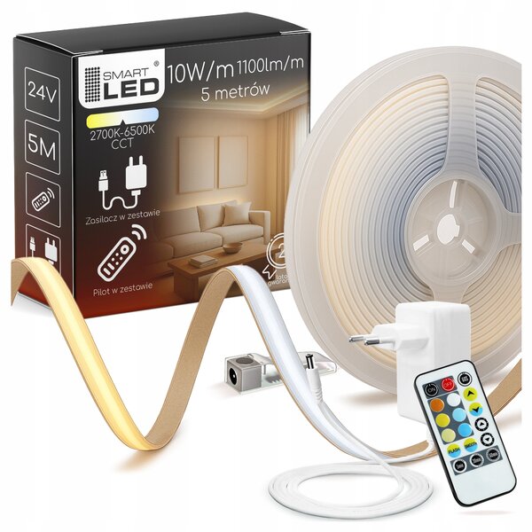LED pásek 24 V, 1100 lm, 5 m, CCT