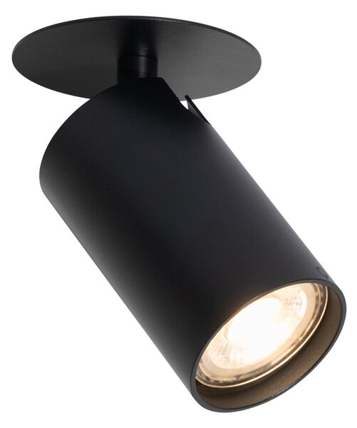 Moderní zapuštěné bodové svítidlo černé GU10 50 mm - Chels