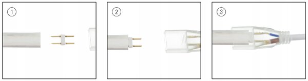 LED pásek 230 V, 8 W, neutrální bílá, IP68, 7 × 14 mm