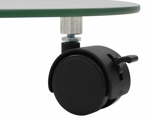 Vozíky pod květináče z tvrzeného skla 2 ks kulaté 28 cm 245691