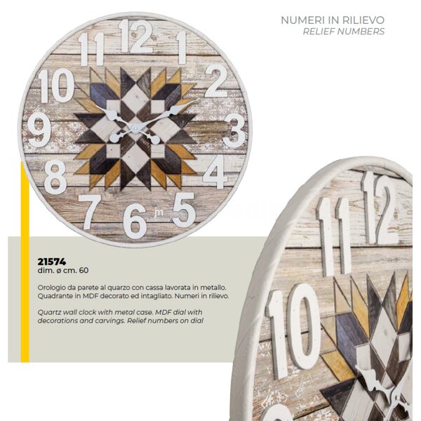 Lowell Italy Designové nástěnné hodiny 21574 Lowell 60cm