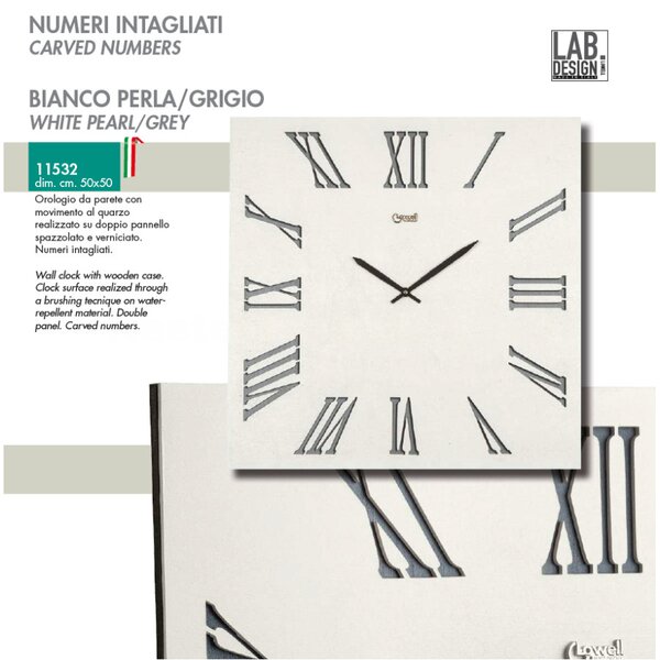 Lowell Italy Designové nástěnné hodiny 11532 Lowell 50cm
