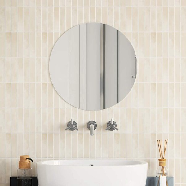 Nástěnné zrcadlo 50 cm kulaté sklo 245703