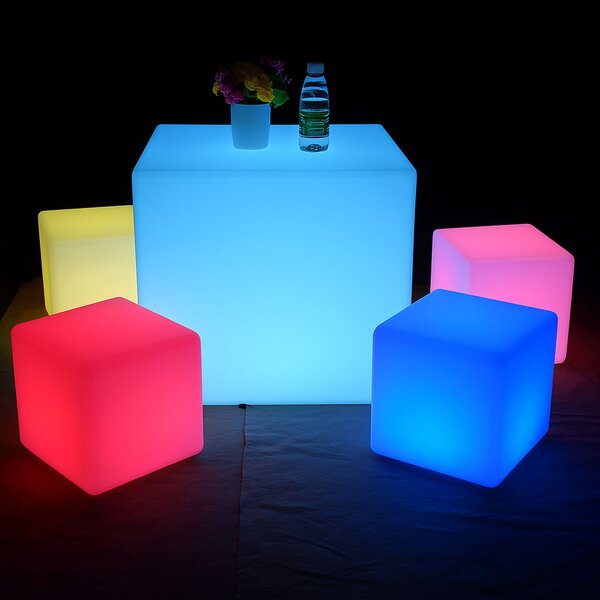 LED svítící taburet, 42 x 120 x 44 cm