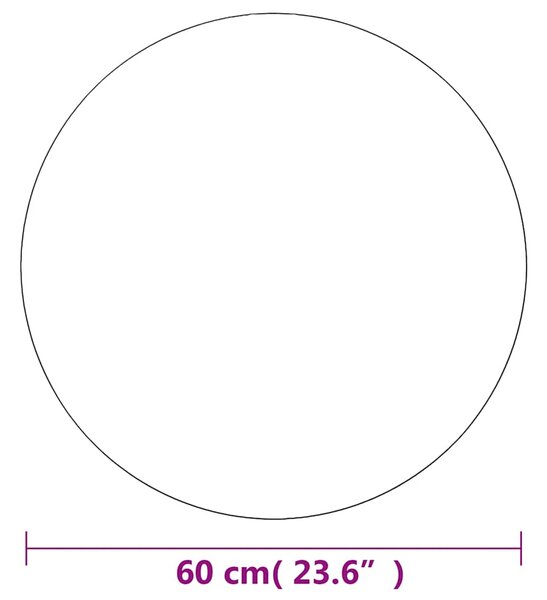Nástěnné zrcadlo 60 cm kulaté sklo 245704