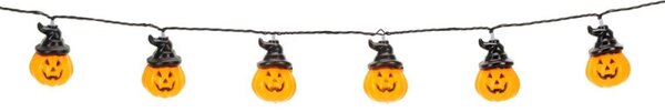 Halloweenský světelný řetěz s dýněmi 20 LED 5,3 m SPRINGOS CL4178 teplá oranžová
