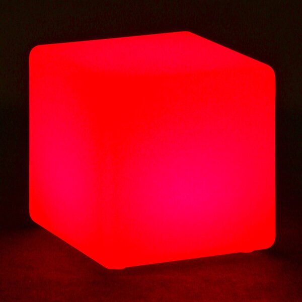 LED svítící taburet, 40 x 40 x 40 cm