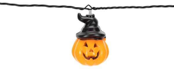 Halloweenský světelný řetěz s dýněmi 20 LED 5,3 m SPRINGOS CL4178 teplá oranžová
