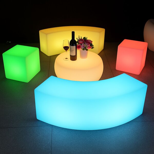 LED svítící taburet, 42 x 120 x 44 cm