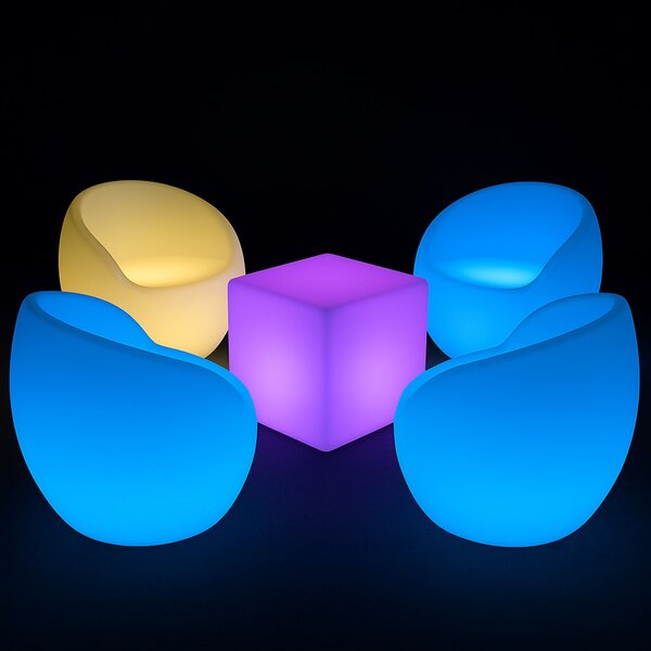 LED svítící taburet, 42 x 120 x 44 cm