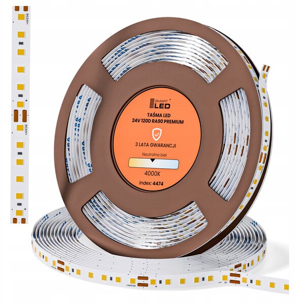 Bílý LED pásek 24 V, 4000 K, 1 m – neutrální bílá