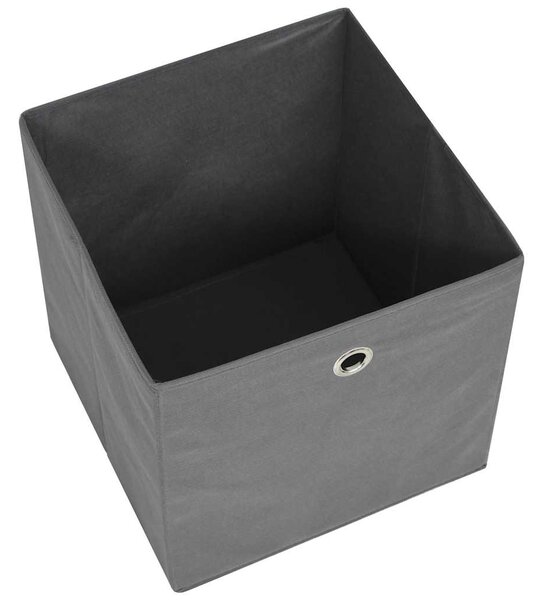 Úložné boxy 4 ks netkaná textilie 32 x 32 x 32 cm šedé 245747