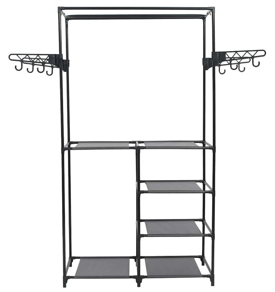 Stojan na oblečení ocel a netkaná textilie 87x44x158 cm černý 245744