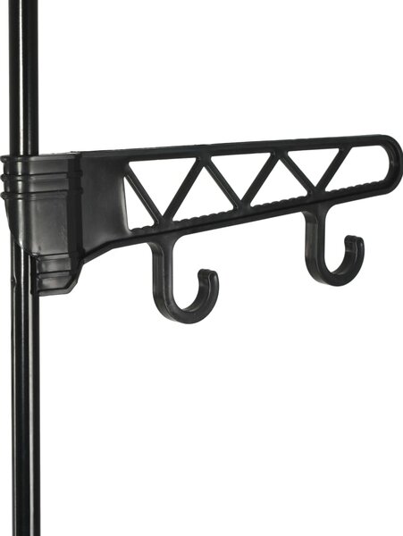Stojan na oblečení ocel a netkaná textilie 55x28,5x175 cm černý 245742