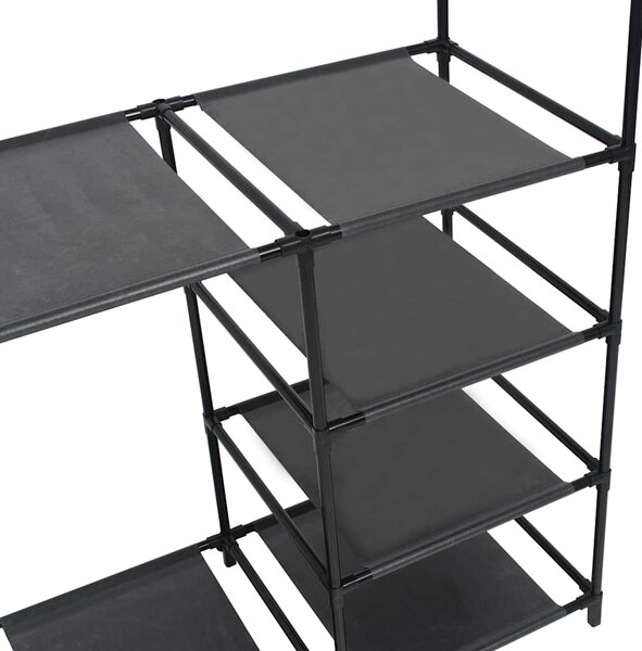 Stojan na oblečení ocel a netkaná textilie 87x44x158 cm černý 245744