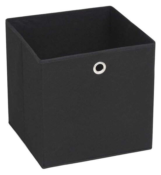 Úložné boxy 4 ks netkaná textilie 32 x 32 x 32 cm černé 245745