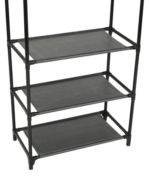 Stojan na oblečení ocel a netkaná textilie 55x28,5x175 cm černý 245742
