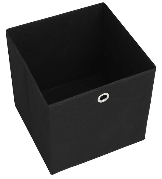 Úložné boxy 10 ks netkaná textilie 32 x 32 x 32 cm černé 245746