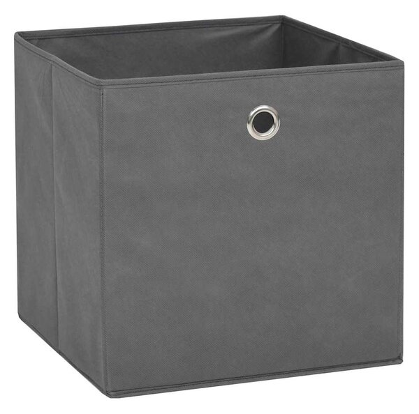 Úložné boxy 4 ks netkaná textilie 32 x 32 x 32 cm šedé 245747