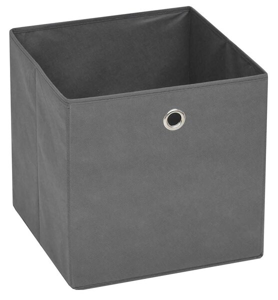 Úložné boxy 4 ks netkaná textilie 32 x 32 x 32 cm šedé 245747