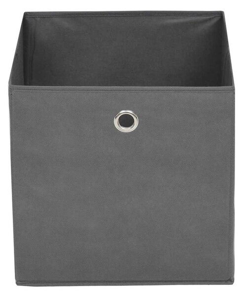 Úložné boxy 4 ks netkaná textilie 32 x 32 x 32 cm šedé 245747