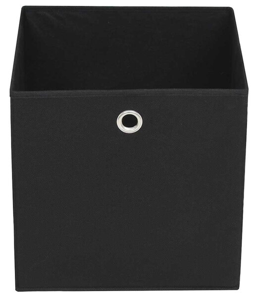 Úložné boxy 10 ks netkaná textilie 32 x 32 x 32 cm černé 245746
