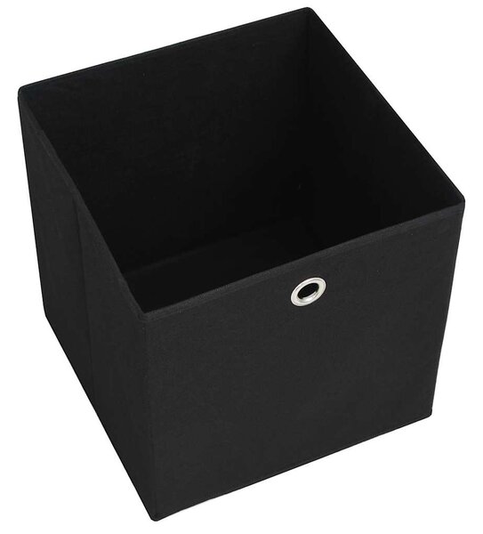 Úložné boxy 4 ks netkaná textilie 32 x 32 x 32 cm černé 245745