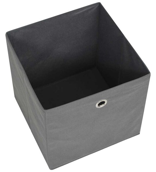 Úložné boxy 10 ks netkaná textilie 32 x 32 x 32 cm šedé 245748