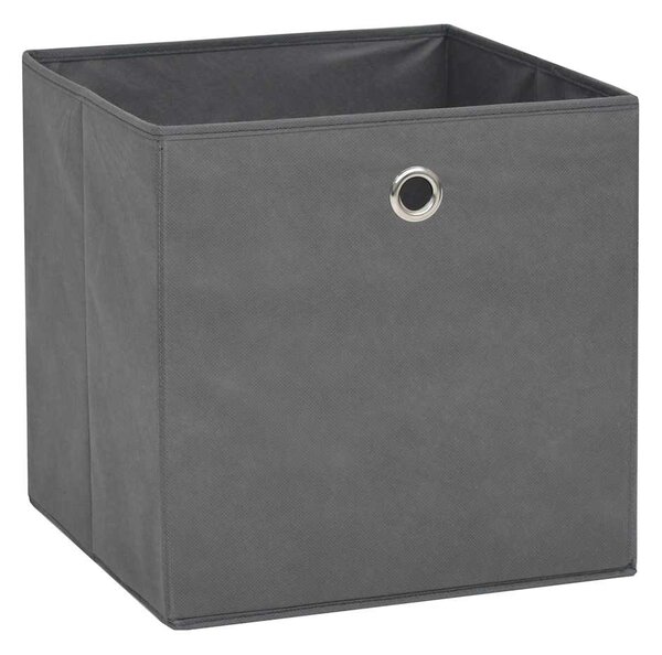 Úložné boxy 10 ks netkaná textilie 32 x 32 x 32 cm šedé 245748