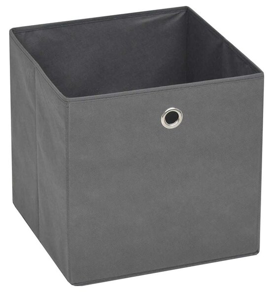 Úložné boxy 10 ks netkaná textilie 32 x 32 x 32 cm šedé 245748