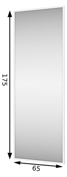 Eltap Nástěnné zrcadlo Aruba 65x175 Bílé