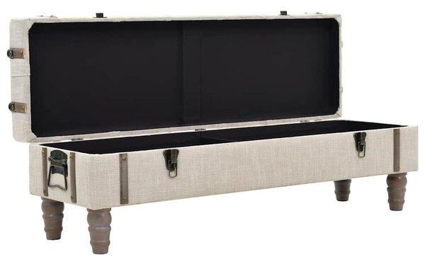 Úložná lavice masivní dřevo a ocel 111 x 34 x 37 cm 245763
